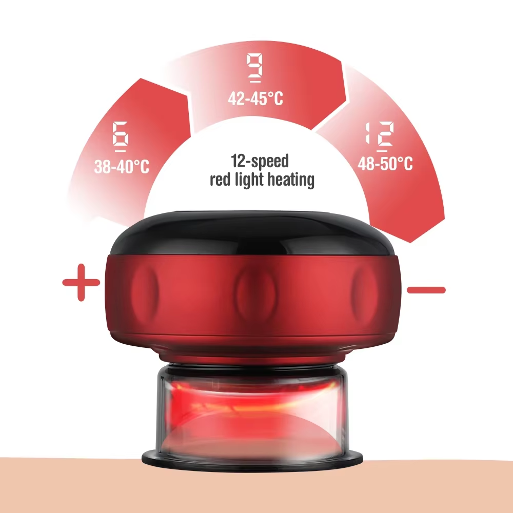 Electric Heated Smart Cupping Massager for Body Relief - Suction Cup Device for Back, Neck, and Arm Fatigue Relief