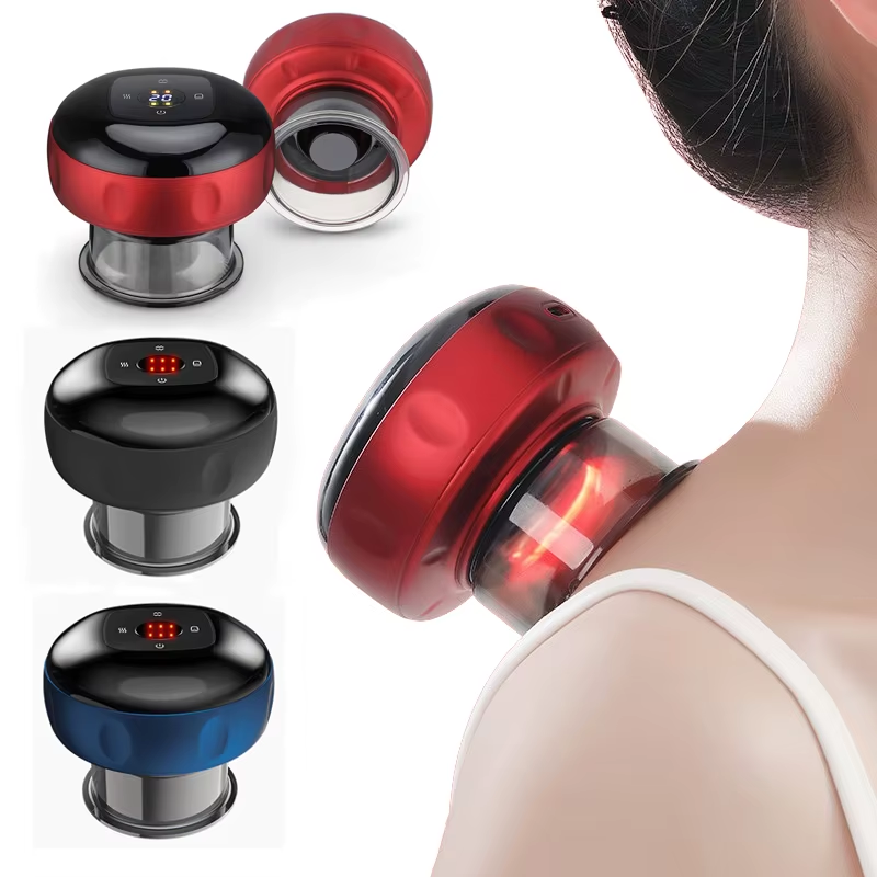 Electric Heated Smart Cupping Massager for Body Relief - Suction Cup Device for Back, Neck, and Arm Fatigue Relief